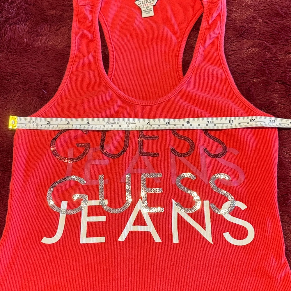GUESS Red Crop Top with Logo - Picture 7 of 11